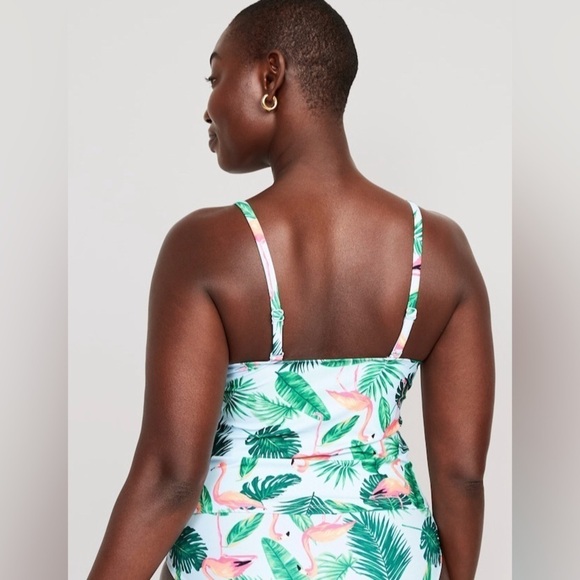 NWT! True Blue Flamingo Print V-Neck Tankini Swim Top - Multiple Sizes 💎 - Picture 6 of 10
